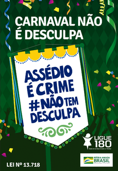 Governo Federal lança campanha contra importunação sexual durante o carnaval