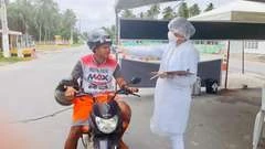 Sesau e SSP aferem temperaturas e abordam veículos nas barreiras sanitárias