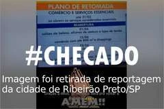 Imagem com datas para reabertura do comércio não é de Alagoas