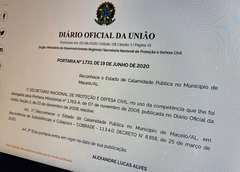 Governo Federal renova Calamidade nas áreas afetadas por subsidência