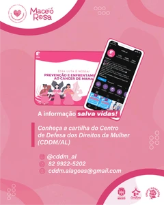 Maceió Rosa: cartilha orienta sobre saúde e direitos da mulher com câncer