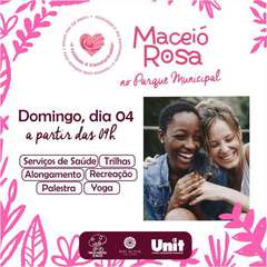 Maceió Rosa promove ações no Parque Municipal neste domingo