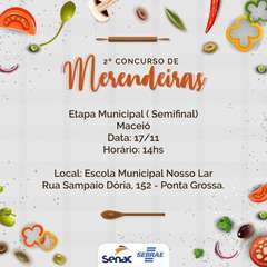 Semifinal do concurso de merendeiros será nesta terça (17)