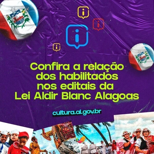 Secult divulga resultado preliminar dos classificados no editais da Lei Aldir Blanc. Ao todo, foram lançados 17 editais para segmentos culturais