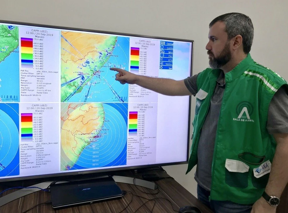 Sala de Alerta emite aviso meteorológico para ocorrência de chuvas em pontos isolados do Litoral e Zona da Mata de Alagoas