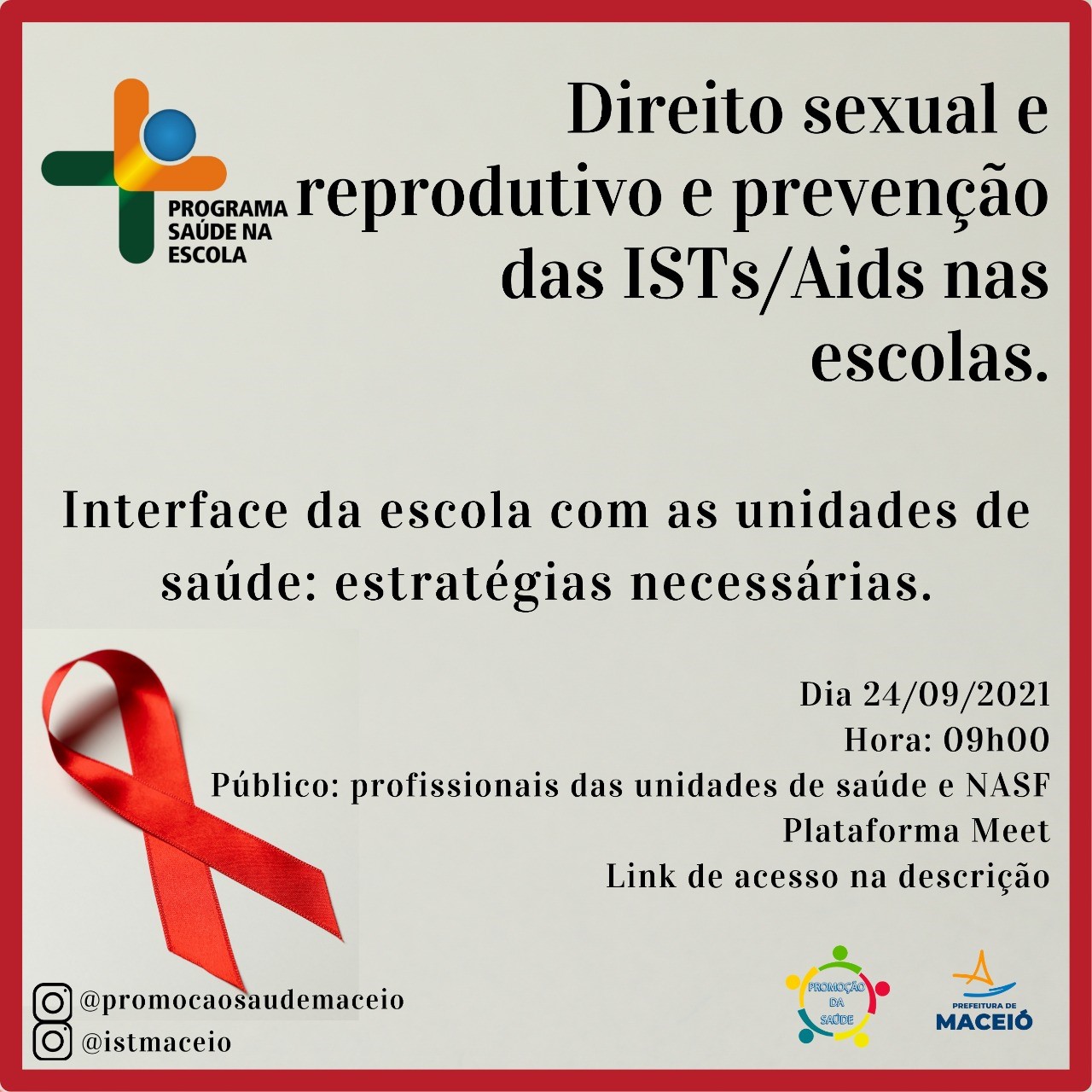 Prefeitura promove live sobre prevenção e controle das ISTs