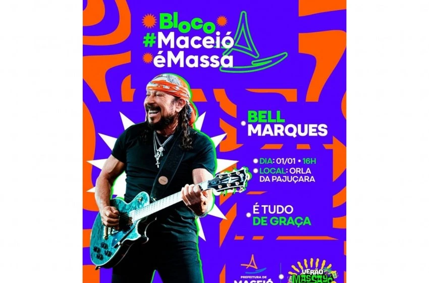 Verão Massayó: Bloco Maceió é Massa leva Bell Marques para a orla da Pajuçara