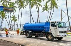 Desenvolvimento Sustentável intensifica limpeza na orla após virada do ano