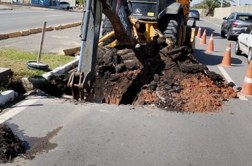 Obra emergencial interdita parcialmente a Av. Assis Chateaubriand